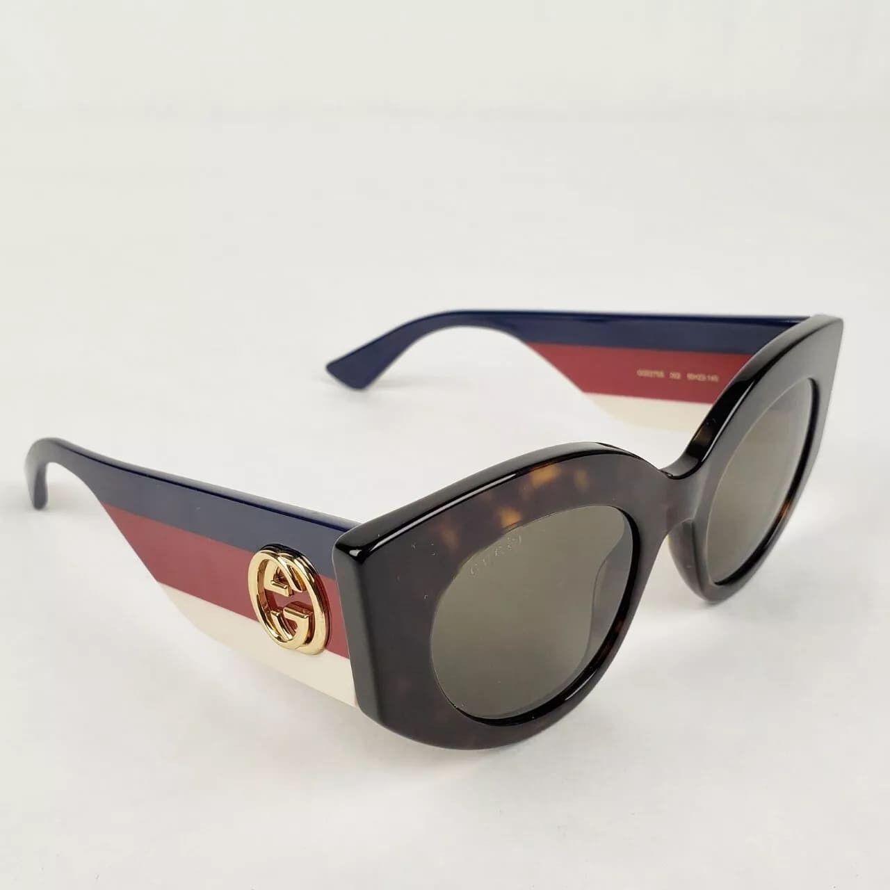 Gucci Havana Oversized Cat Eye Acetate Sylvie Web Sunglasses Size ONE SIZE - 5 Thumbnail