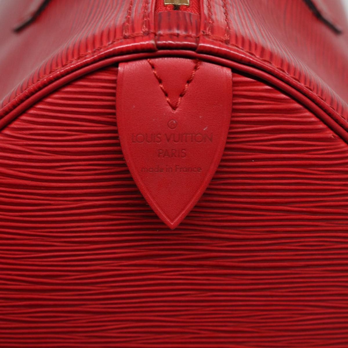Louis Vuitton Speedy 30 Red Leather Handbag (Pre-Owned) Size ONE SIZE - 7 Thumbnail
