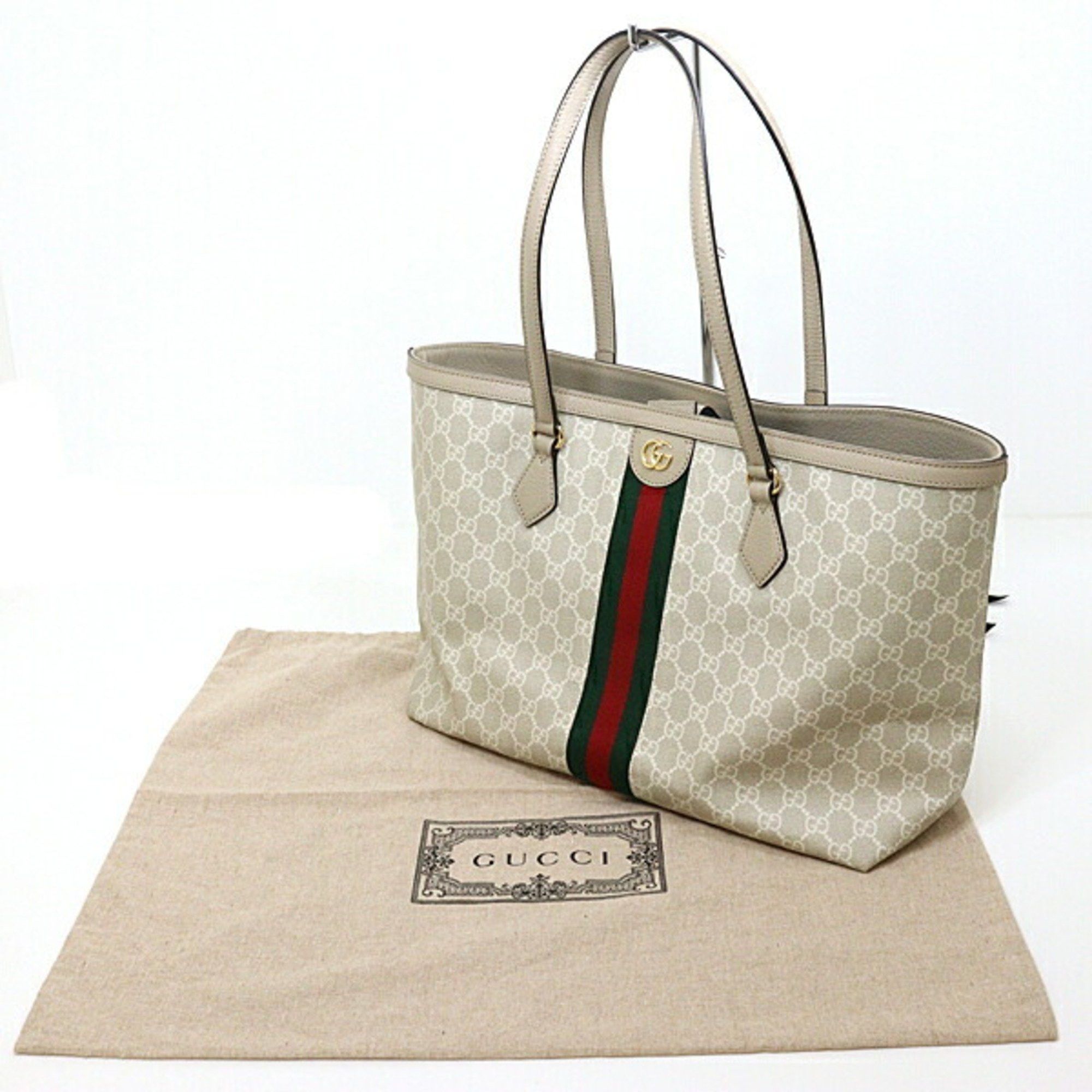 Gucci GUCCI Ophidia Medium Tote Bag 631685 GG Supreme Canvas Beige Size ONE SIZE - 2 Thumbnail