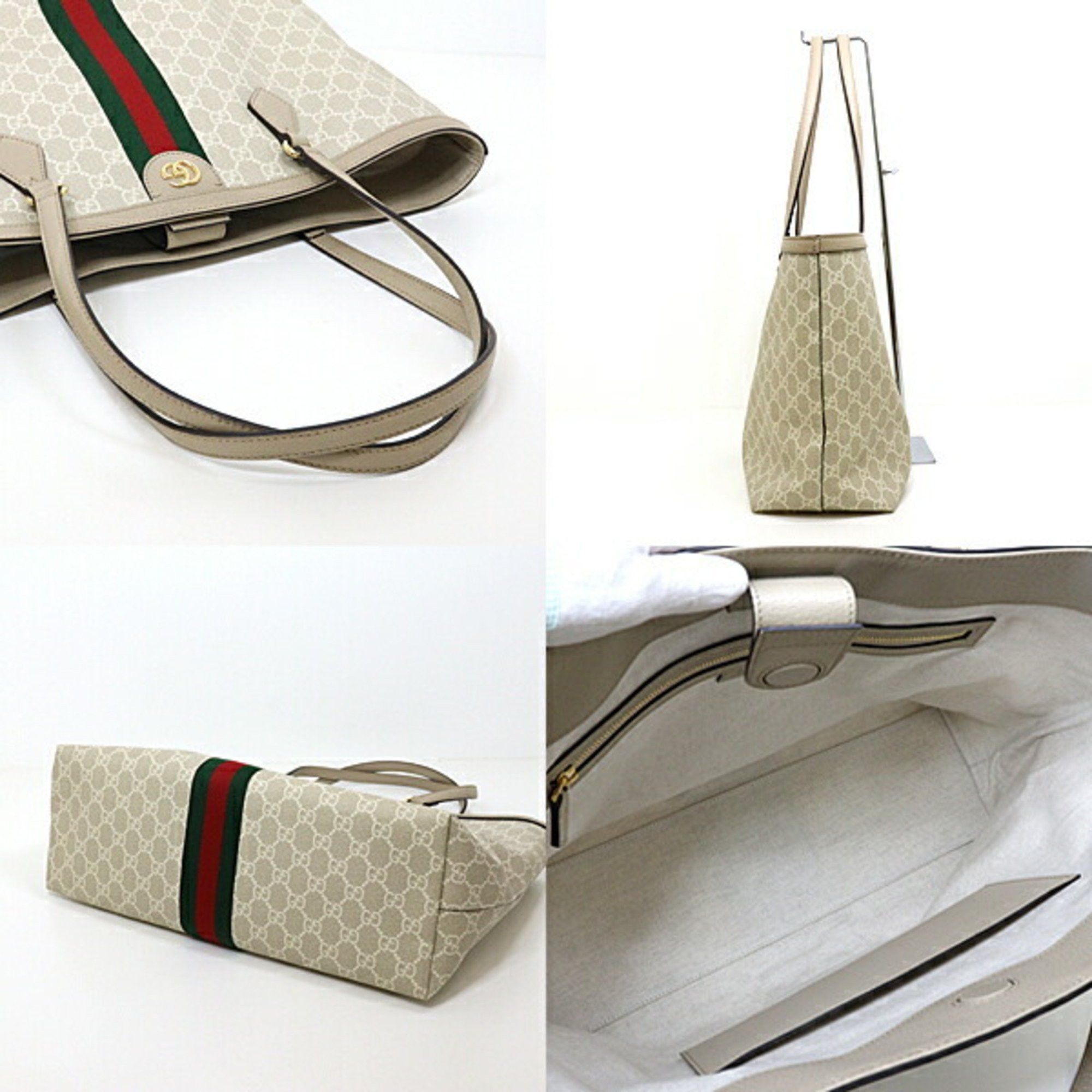 Gucci GUCCI Ophidia Medium Tote Bag 631685 GG Supreme Canvas Beige Size ONE SIZE - 3 Thumbnail