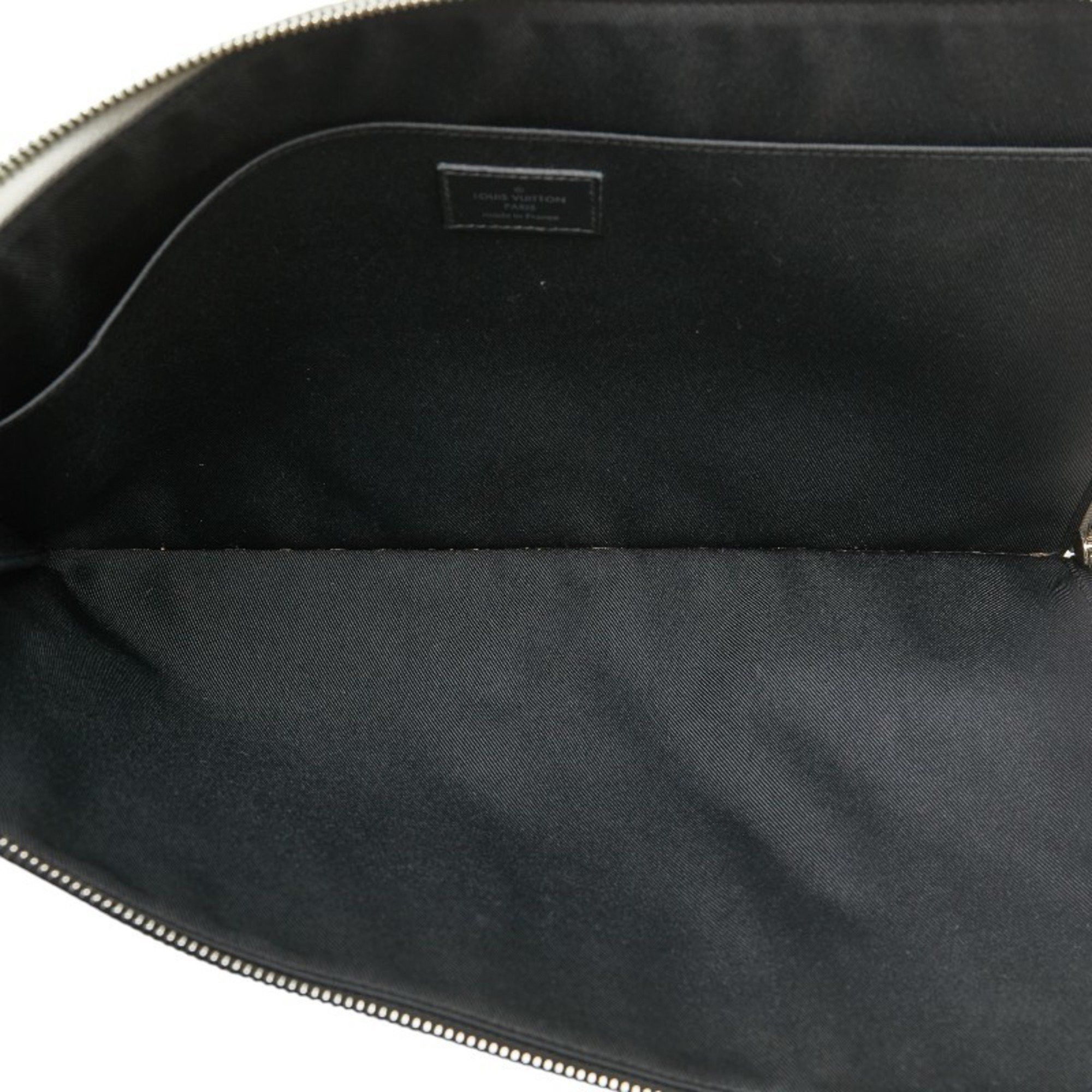 Louis Vuitton Louis Vuitton x Kim Jones Monogram Eclipse Pochette Jour GM DSMG Limited Edition Clutch Bag Black White PVC Leather Men's LOUIS VUITTON Size ONE SIZE - 7 Thumbnail