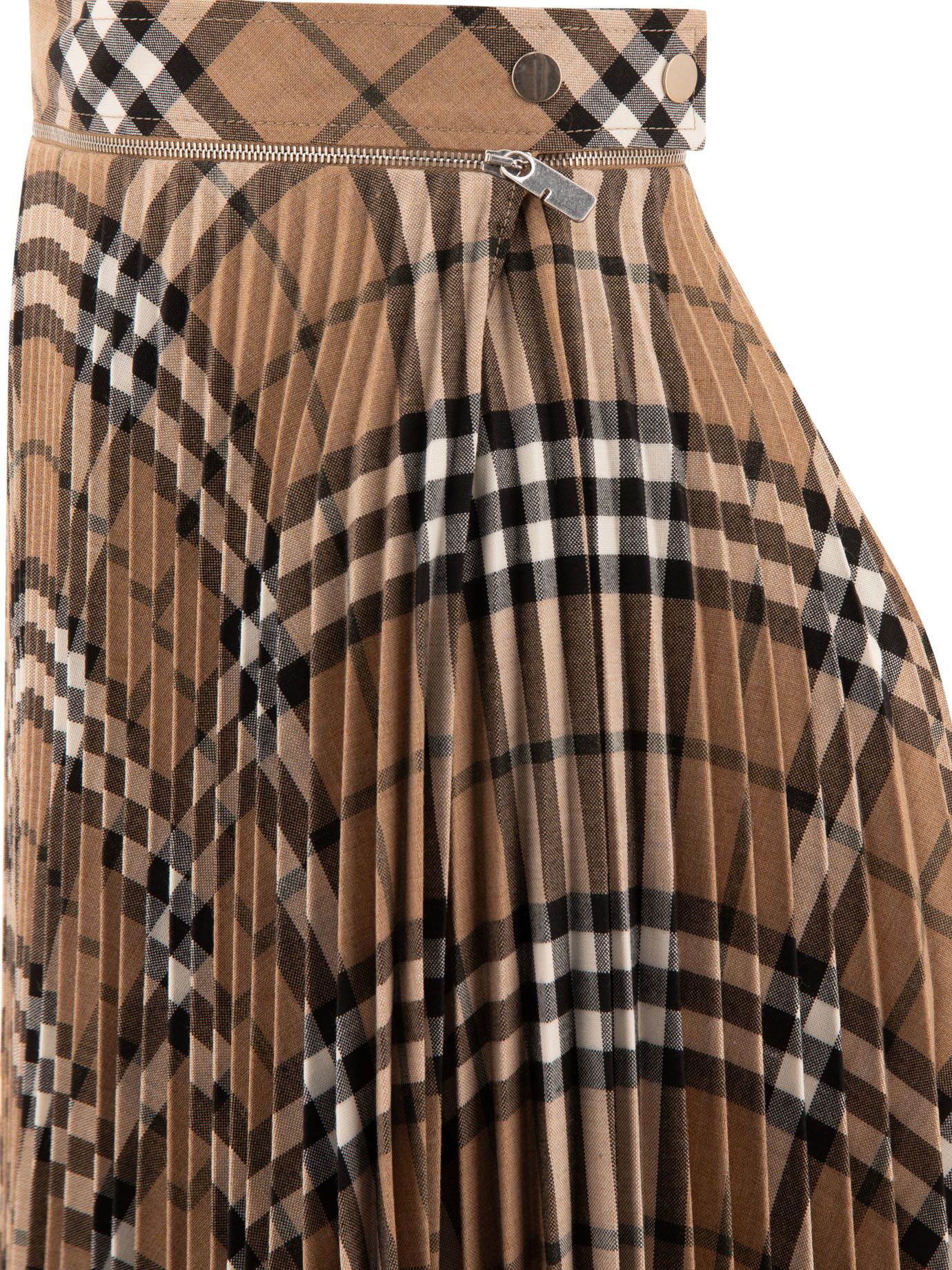 Burberry Wool Blend Pleated Check Skirt Size 25" / US 0 / IT 36 - 4 Thumbnail