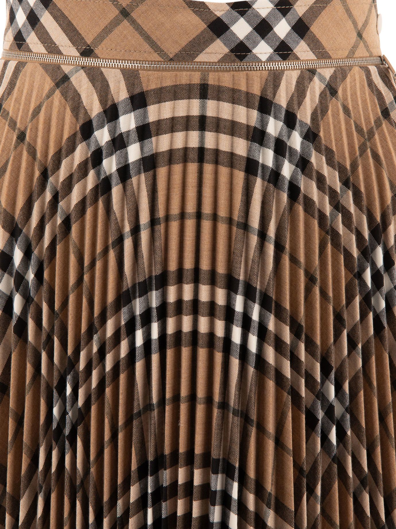 Burberry Wool Blend Pleated Check Skirt Size 25" / US 0 / IT 36 - 3 Thumbnail