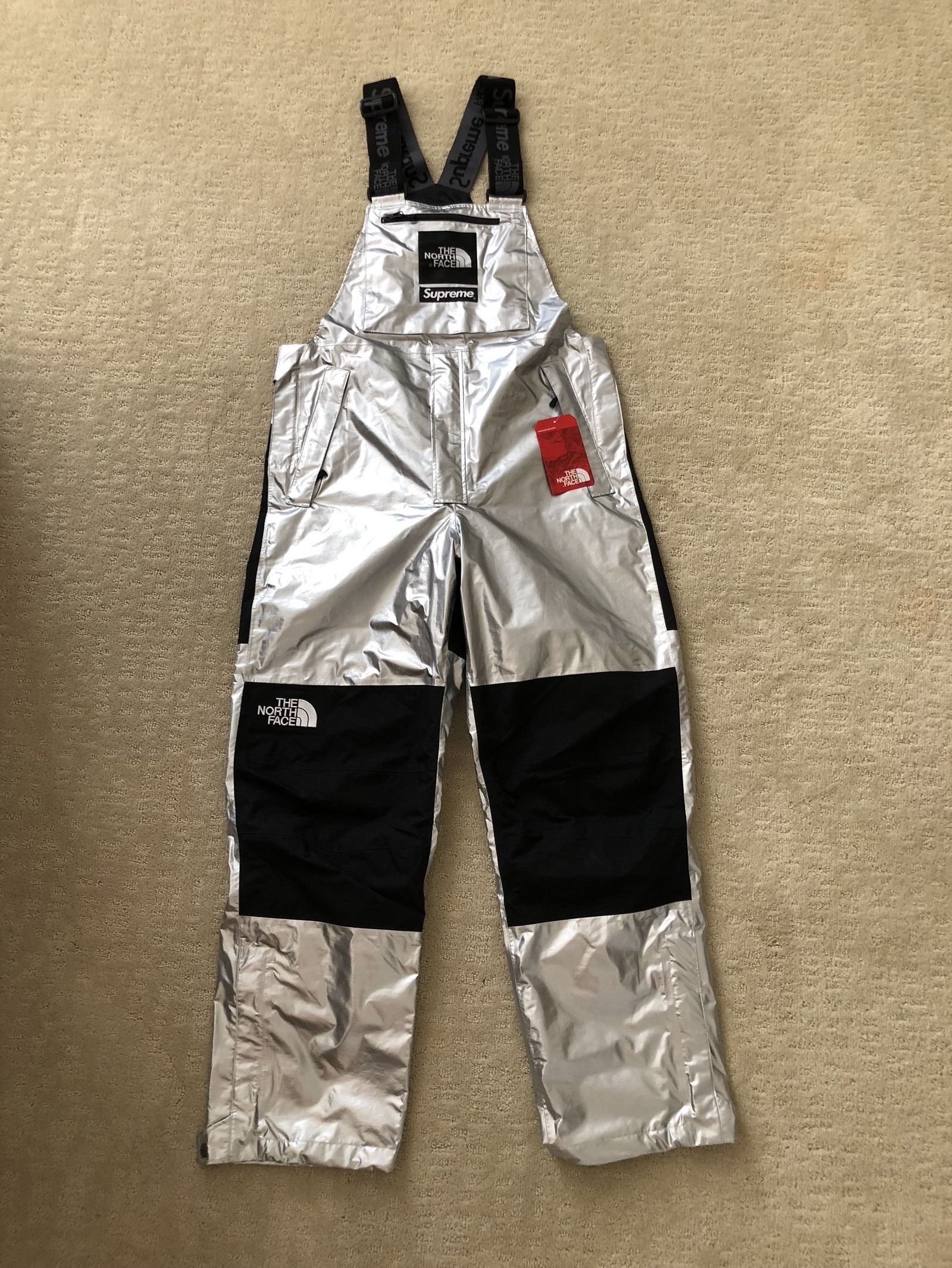 Supreme the north face metallic mountain bib pants clearance