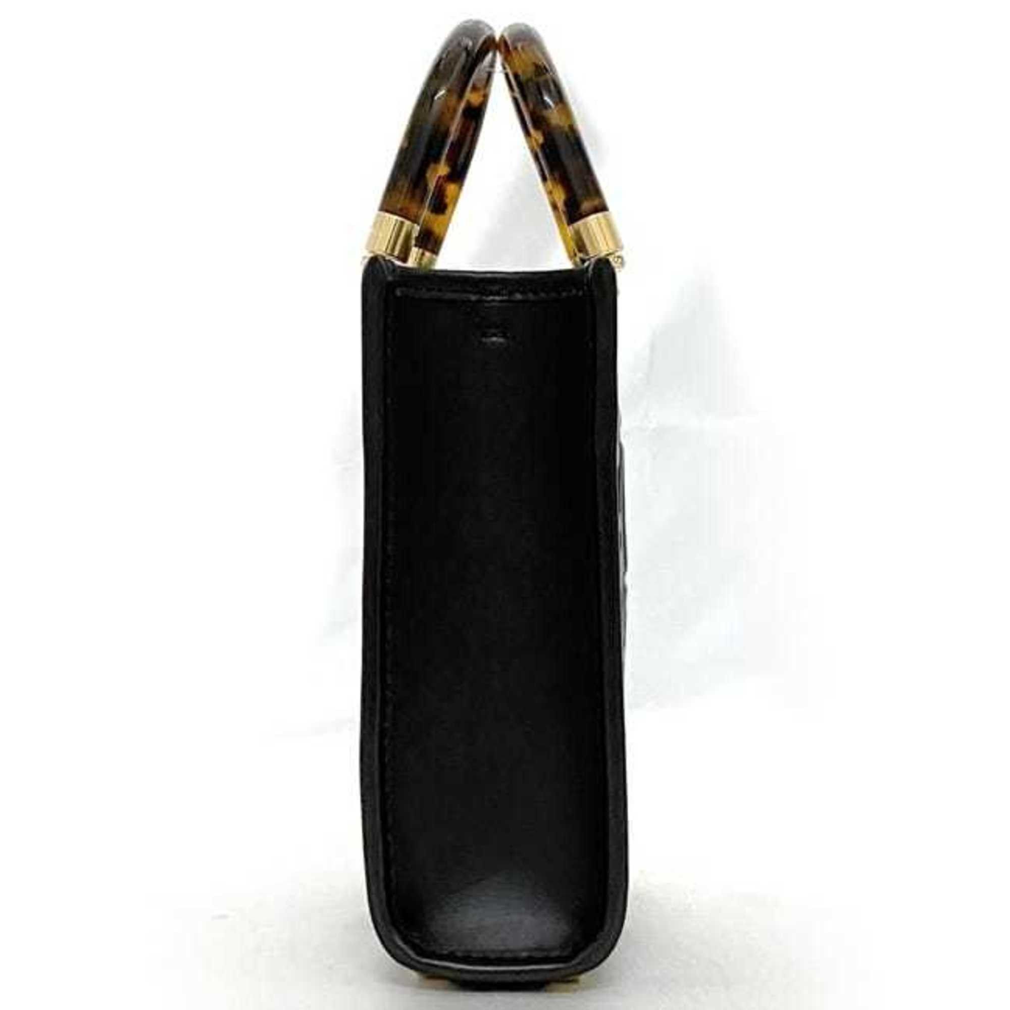 Fendi Fendi 2-way bag Sunshine f-21250 Black Tortoiseshell 8BS051 Leather FENDI FF Embossed Women's Compact Size ONE SIZE - 3 Thumbnail