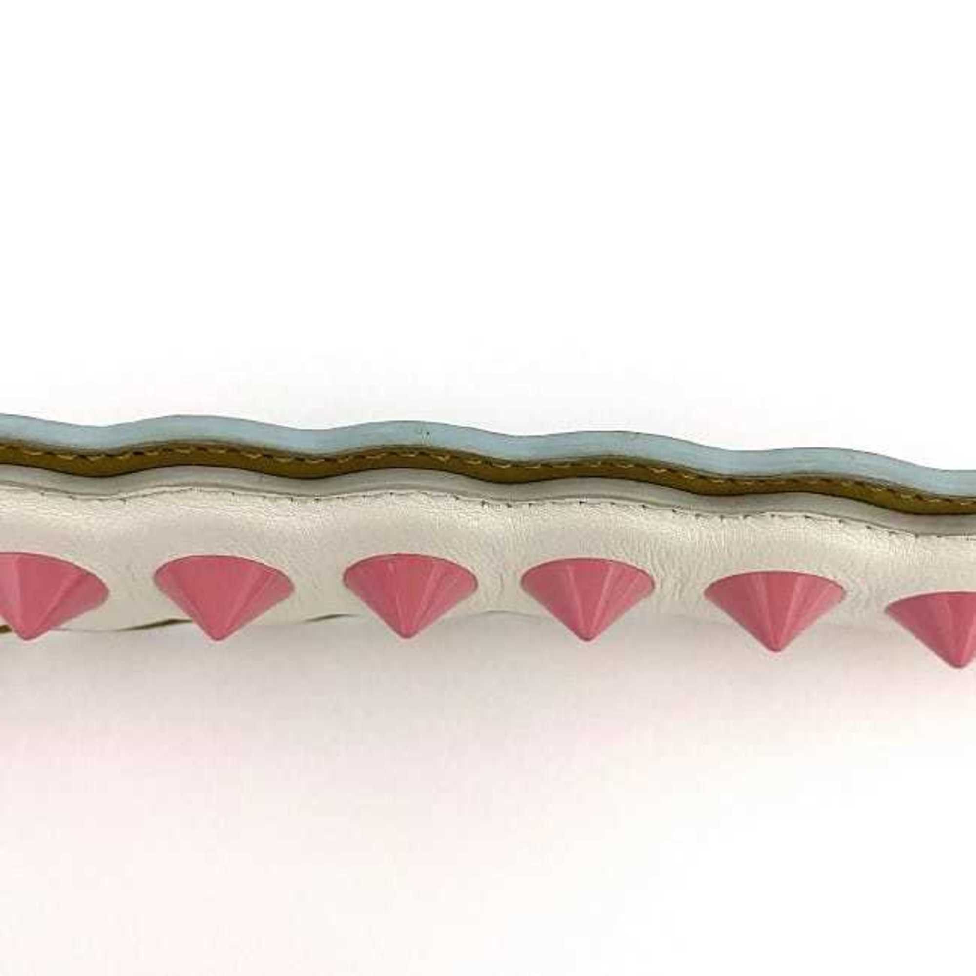 Fendi Fendi Shoulder Strap You ec-21237 White Beige Pink Leather Studs FENDI Retrofit 2way Women's Only Size ONE SIZE - 9 Thumbnail