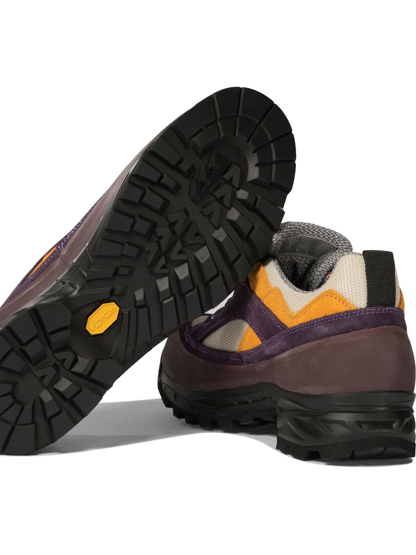 K-WAY｜SHOES (GRAPPA HIKER X KWAY (DC24FWGHWF02X008CXP C Laced Shoes Unisex GRAPPA HIKER Low Cut BROWN-VIOLET-ORANGE