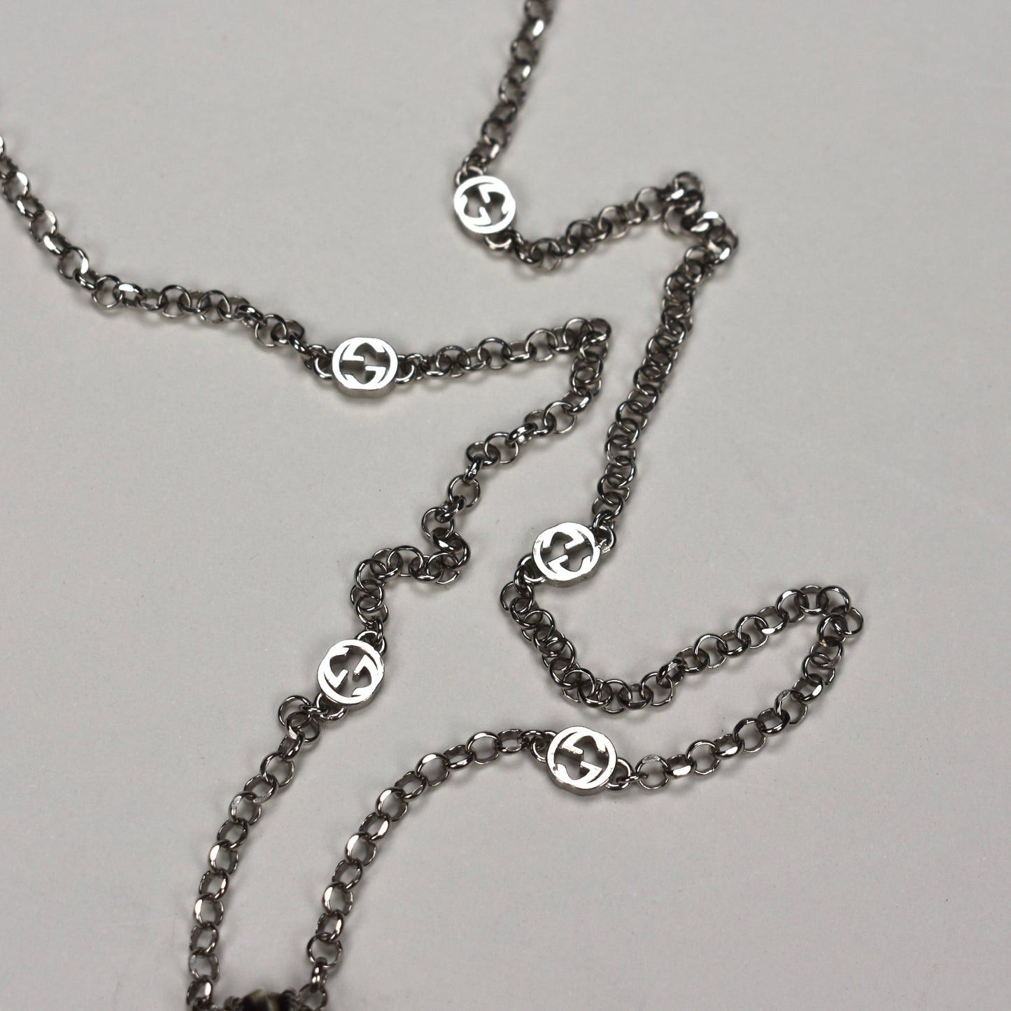 Gucci Gucci .925 Silver Interlocking GG Logo Pendant Chain Necklace Size ONE SIZE - 7 Thumbnail