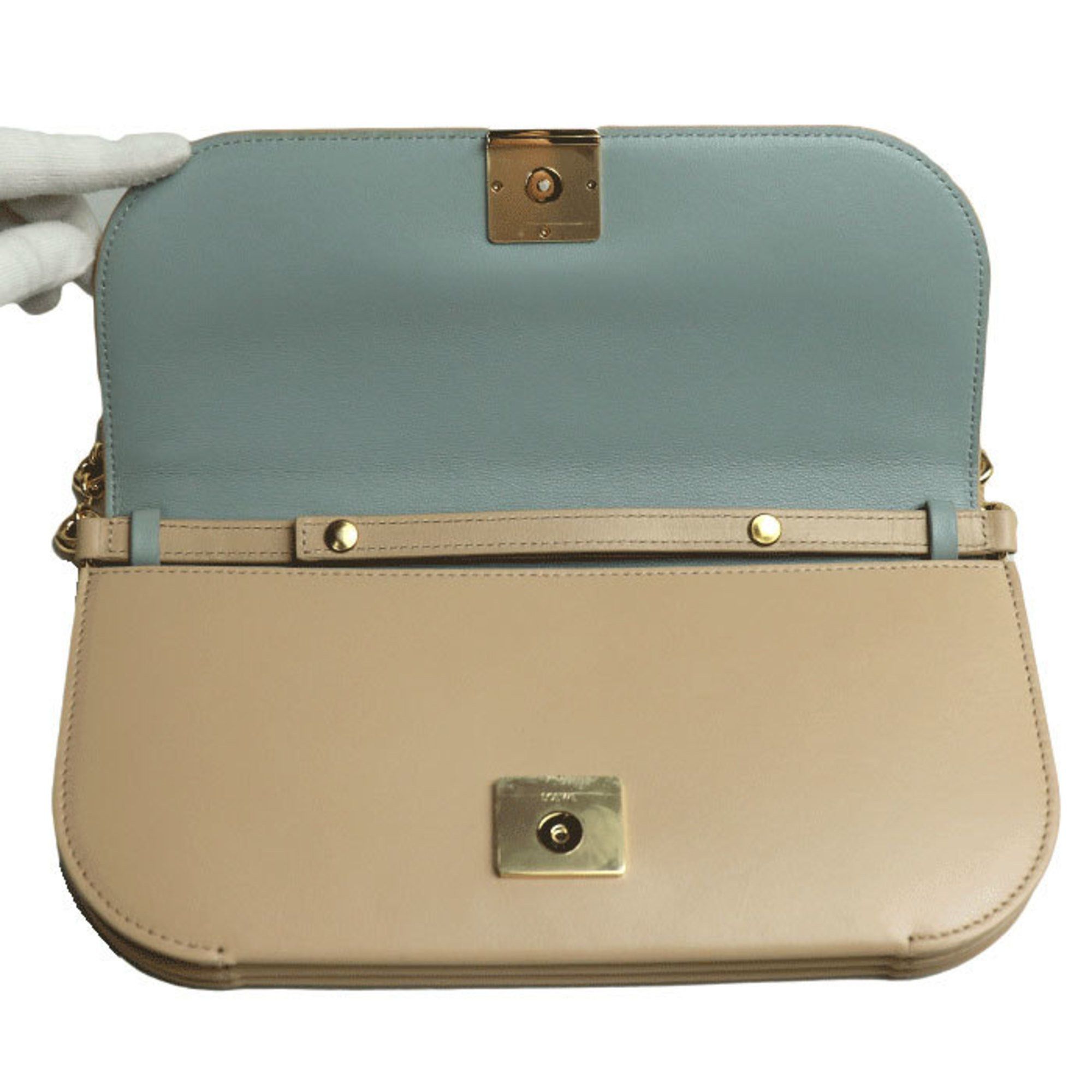 Loewe LOEWE Goya Long Chain Clutch Bag Beige A896O45X01 Women's Size ONE SIZE - 3 Thumbnail