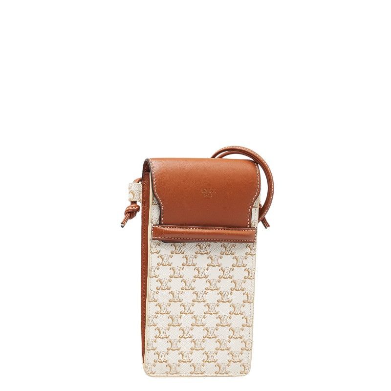 Celine Celine Celine Triomphe PVC Leather Shoulder Bag Canvas Shoulder Bag in Very Good Condition Size ONE SIZE - 2 Thumbnail