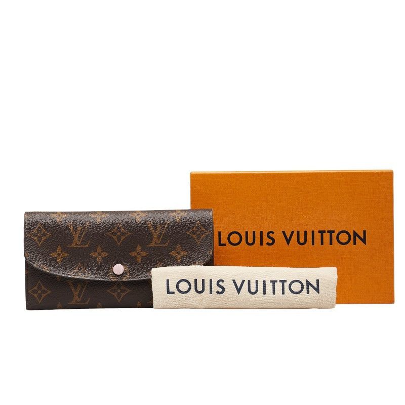 Louis Vuitton Louis Vuitton Louis Vuitton Monogram Portefeuille Emilie Long Wallet M61289 Brown Rose Ballerine Pink PVC Leather Canvas Long Wallet M61289 in Very Good Condition Size ONE SIZE - 10 Thumbnail