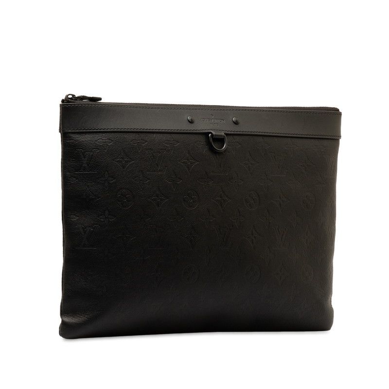 Louis Vuitton Louis Vuitton Louis Vuitton Monogram Shadow Pochette Discovery GM Leather Clutch Bag Leather Clutch Bag 228-48829 in Great Condition Size ONE SIZE - 2 Thumbnail