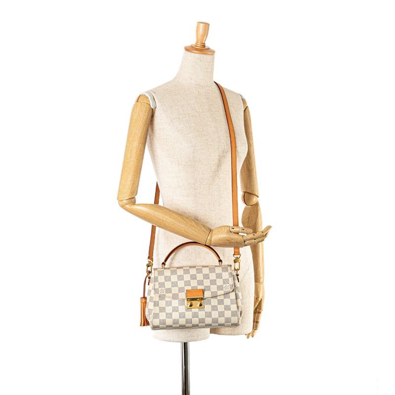 Louis Vuitton Louis Vuitton Louis Vuitton Damier Azur Croisette Handbag N41581 Canvas Handbag N41581 in Very Good Condition Size ONE SIZE - 10 Thumbnail