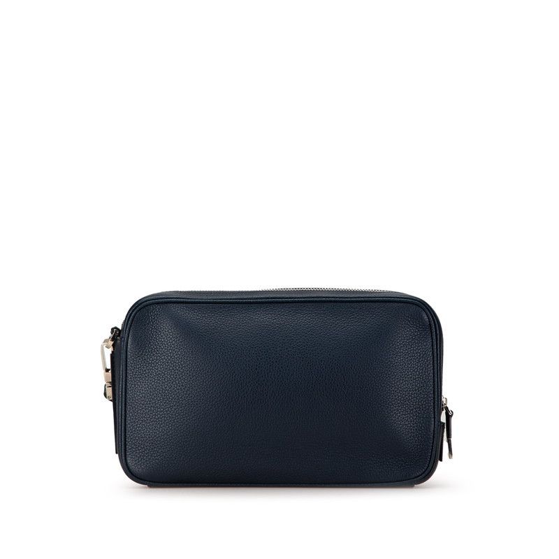 Dior Dior Dior Navy Calf Leather Clutch Bag Leather Clutch Bag in Excellent Condition Size ONE SIZE - 3 Thumbnail