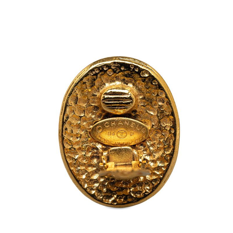 Chanel Chanel Chanel Vintage Coco Mark Earrings Gold Plated Metal Earrings 94P in Very Good Condition Size ONE SIZE - 3 Thumbnail