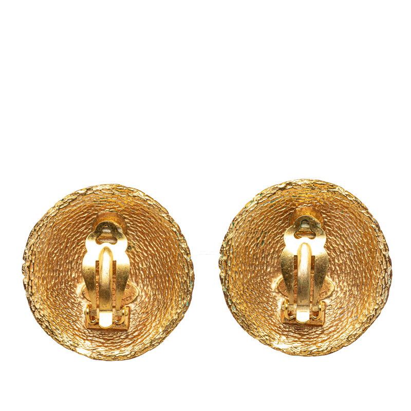 Chanel Chanel Chanel Vintage Coco Mark Earrings Gold Plated Metal Earrings in Good Condition Size ONE SIZE - 2 Thumbnail