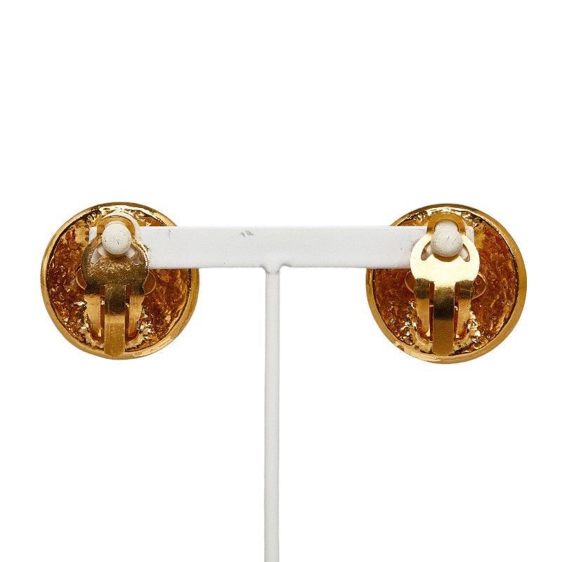 Chanel Chanel Chanel Vintage Coco Mark Earrings Gold Plated Metal Earrings 94P in Very Good Condition Size ONE SIZE - 3 Thumbnail