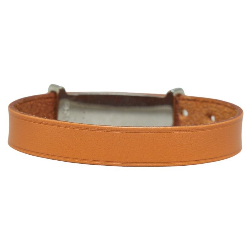 Hermes Hermes Hermes Ap2 Bracelet Silver Brown Metal Leather Metal Bracelet in Very Good Condition Size ONE SIZE - 3 Thumbnail