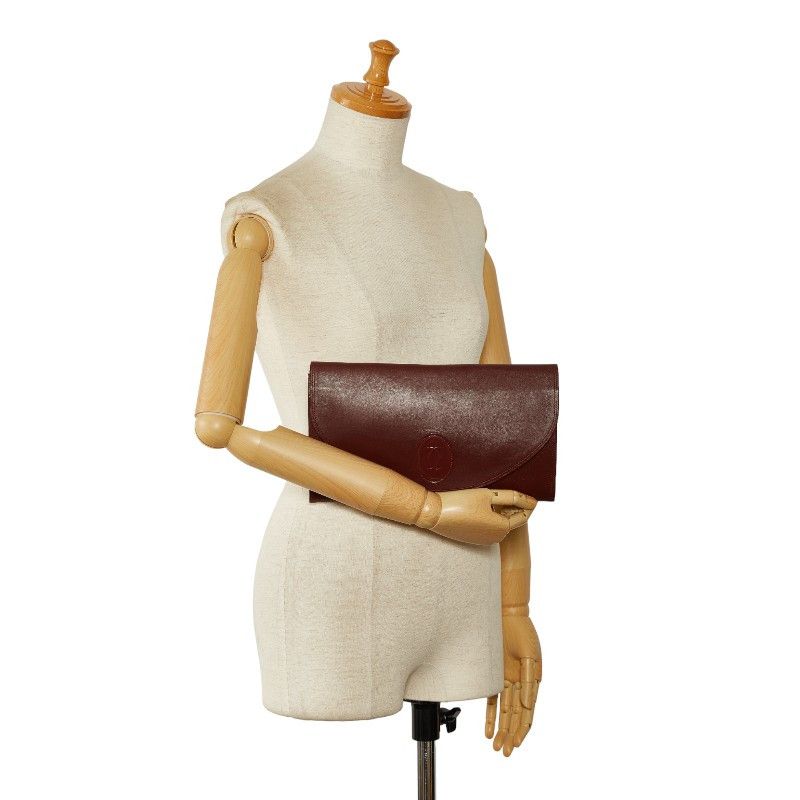 Cartier Cartier Cartier Must Line Leather Clutch Bag Leather Clutch Bag in Very Good Condition Size ONE SIZE - 9 Thumbnail