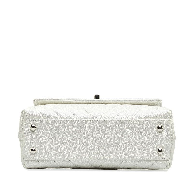 Chanel Chanel Chanel Chevron V-Stitch Coco Handle Caviar Skin Handbag Leather Handbag 28 in Great Condition Size ONE SIZE - 5 Thumbnail
