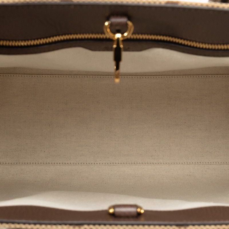 Gucci Gucci Gucci Jumbo GG Canvas Leather 2WAY Shoulder Tote Bag 678839 Canvas Tote Bag 678839 in Very Good Condition Size ONE SIZE - 6 Thumbnail