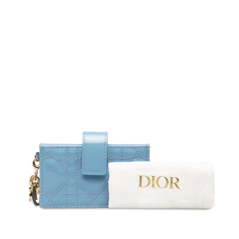 Dior Dior Dior Cannage Enamel Card Case Leather Business card case in Great Condition Size ONE SIZE - 9 Thumbnail
