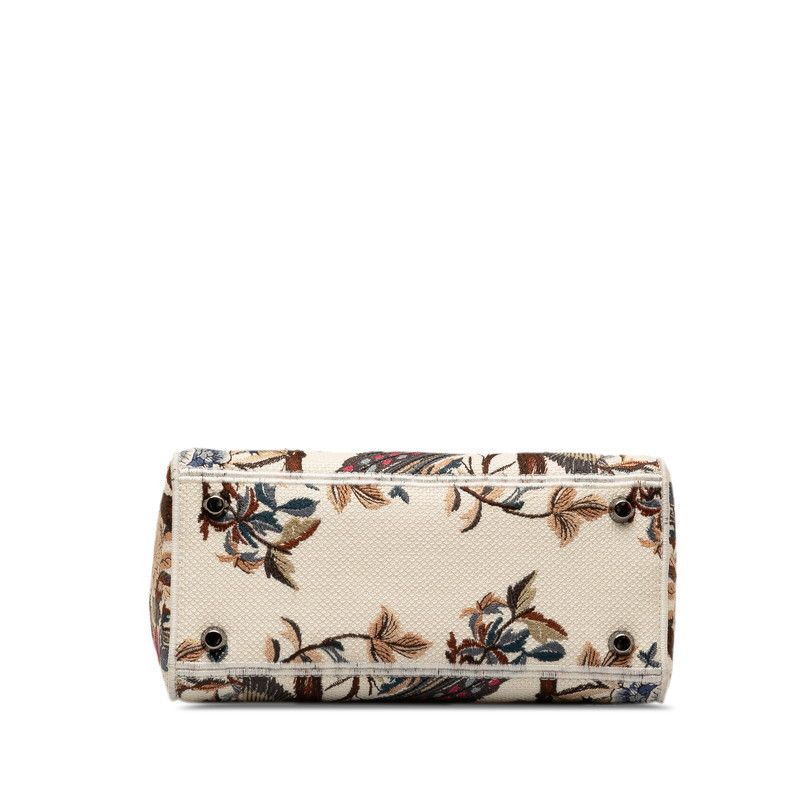 Dior Dior Dior Book Tote Delight Bird Flower Pattern 2WAY Canvas Handbag Canvas Handbag in Great Condition Size ONE SIZE - 5 Thumbnail