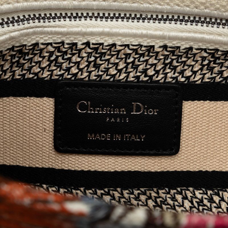 Dior Dior Dior Book Tote Delight Bird Flower Pattern 2WAY Canvas Handbag Canvas Handbag in Great Condition Size ONE SIZE - 8 Thumbnail