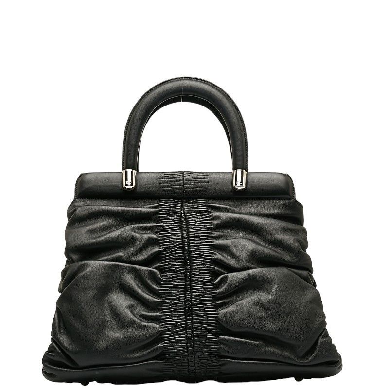 Dior Dior Dior Leather Shirring Handbag Leather Handbag in Very Good Condition Size ONE SIZE - 3 Thumbnail