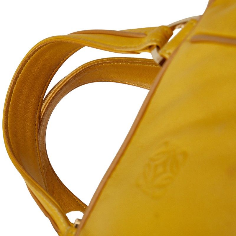 Loewe Loewe Loewe Anagram Mini Handbag Yellow Leather Leather Handbag in Very Good Condition Size ONE SIZE - 8 Thumbnail