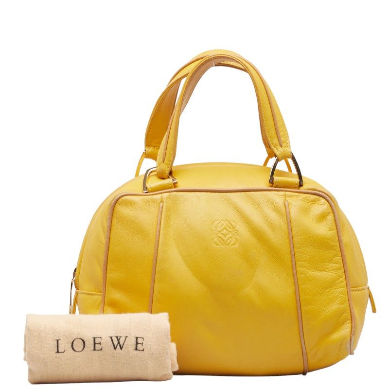 Loewe Loewe Loewe Anagram Mini Handbag Yellow Leather Leather Handbag in Very Good Condition Size ONE SIZE - 13 Thumbnail