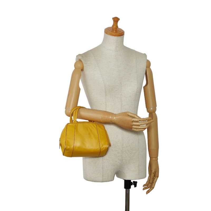Loewe Loewe Loewe Anagram Mini Handbag Yellow Leather Leather Handbag in Very Good Condition Size ONE SIZE - 14 Thumbnail