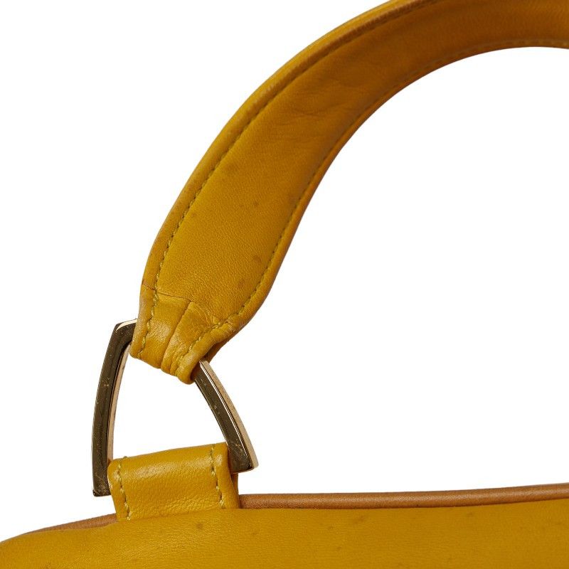 Loewe Loewe Loewe Anagram Mini Handbag Yellow Leather Leather Handbag in Very Good Condition Size ONE SIZE - 7 Thumbnail