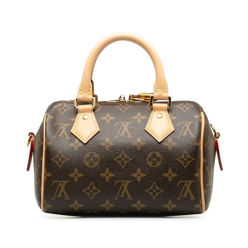 Louis Vuitton Louis Vuitton Louis Vuitton Monogram Speedy 20 Handbag Shoulder Bag M46234 Brown PVC Leather Canvas Handbag M46234 in Great Condition Size ONE SIZE - 4 Thumbnail