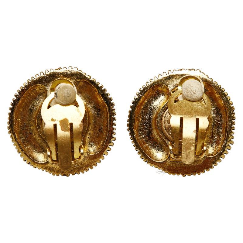 Chanel Chanel Chanel Pearl Earrings Gold Plated Clip-on Plastic Earrings in Very Good Condition Size ONE SIZE - 3 Thumbnail