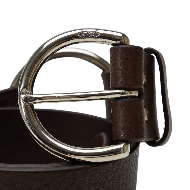 Other Other J&M Davidson Leather Ring Belt 30/75 Brown Silver Leather Belt in Very Good Condition Size ONE SIZE - 4 Thumbnail