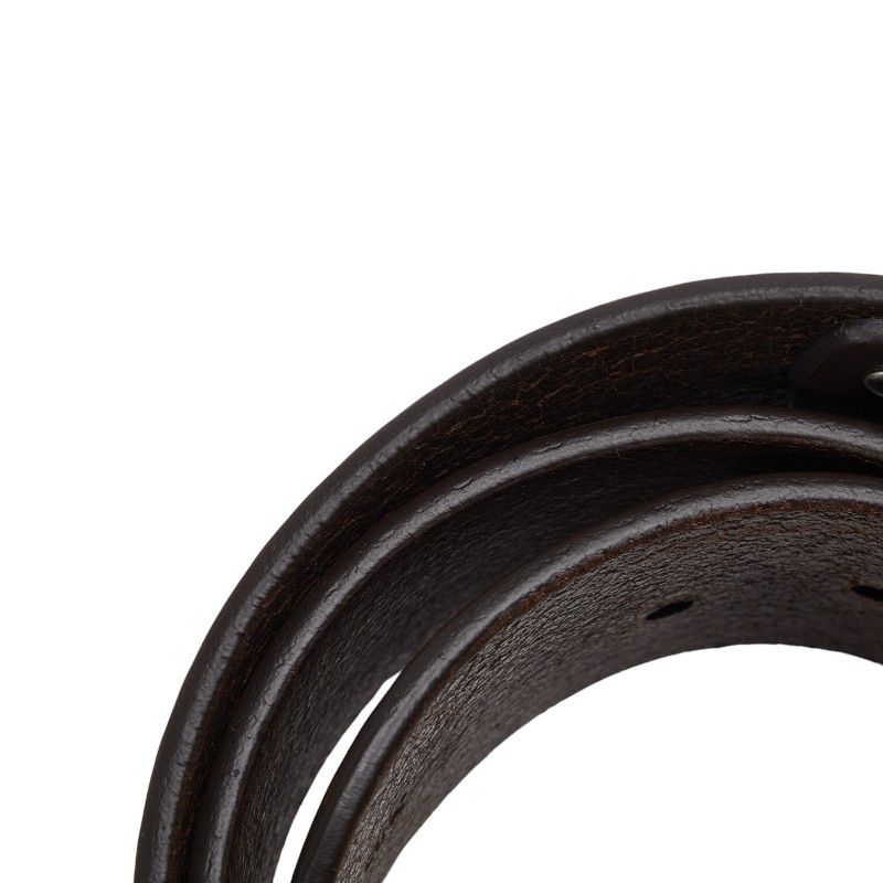 Other Other J&M Davidson Leather Ring Belt 34/85 Brown Silver Leather Belt in Very Good Condition Size ONE SIZE - 4 Thumbnail