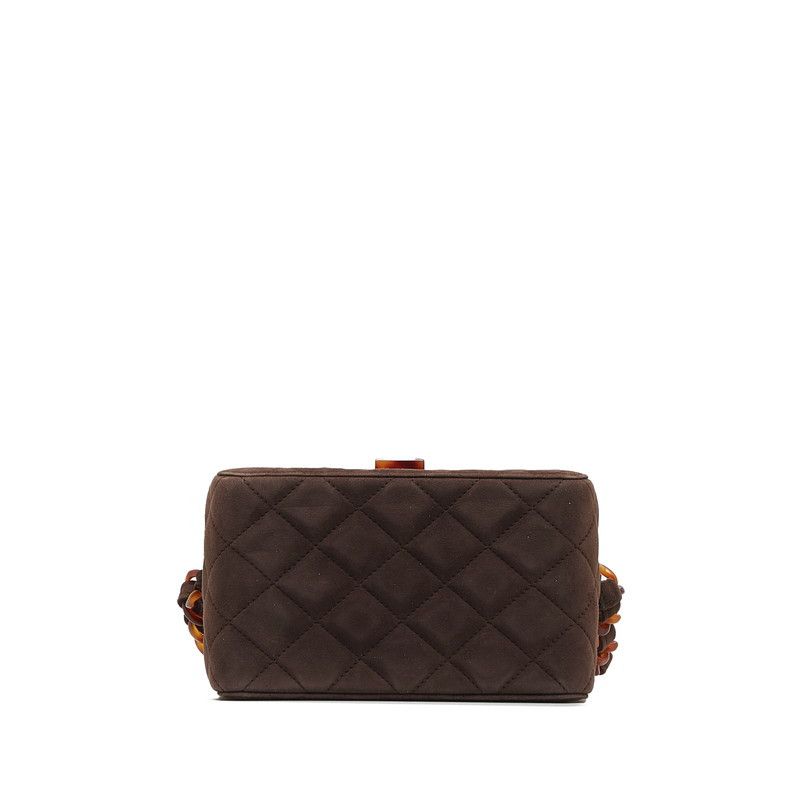 Chanel Chanel Chanel Suede Matelasse Coco Mark Chain Vanity Bag Leather Handbag in Great Condition Size ONE SIZE - 4 Thumbnail