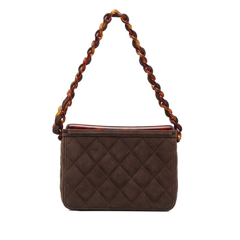 Chanel Chanel Chanel Suede Matelasse Coco Mark Chain Vanity Bag Leather Handbag in Great Condition Size ONE SIZE - 3 Thumbnail