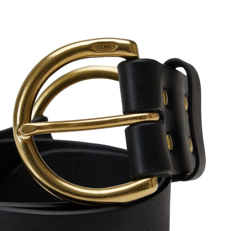 Other Other J&M Davidson Leather Ring Belt 32/80 Black Gold Leather Belt in Great Condition Size ONE SIZE - 4 Thumbnail