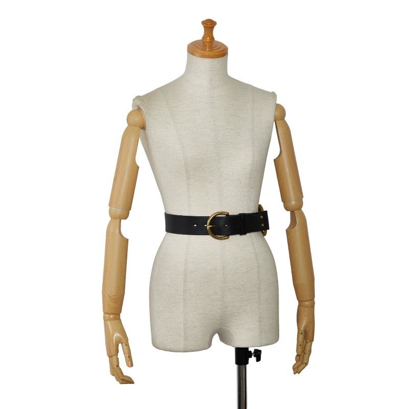 Other Other J&M Davidson Leather Ring Belt 32/80 Black Gold Leather Belt in Great Condition Size ONE SIZE - 9 Thumbnail