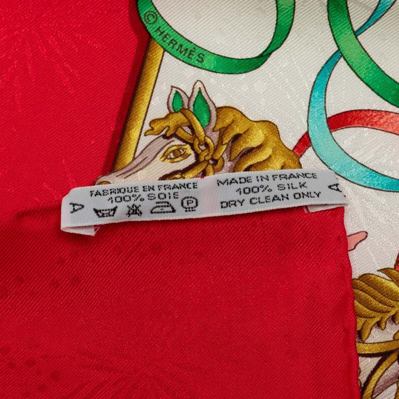Hermes Hermes Hermes Silk Scarf Carré 90 LUNA PARK Canvas Scarf in Great Condition Size ONE SIZE - 4 Thumbnail