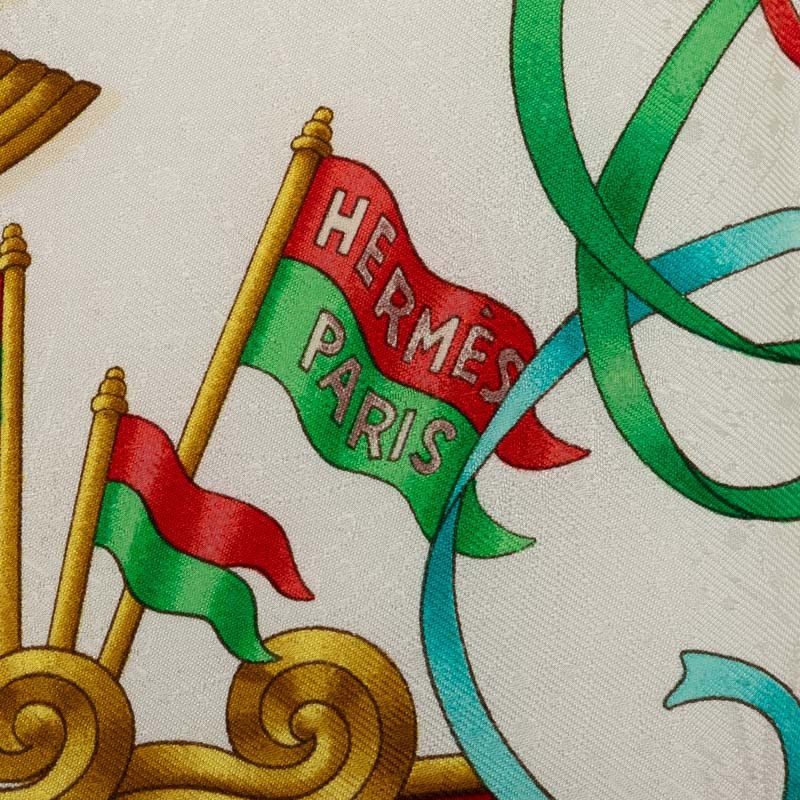 Hermes Hermes Hermes Silk Scarf Carré 90 LUNA PARK Canvas Scarf in Great Condition Size ONE SIZE - 3 Thumbnail