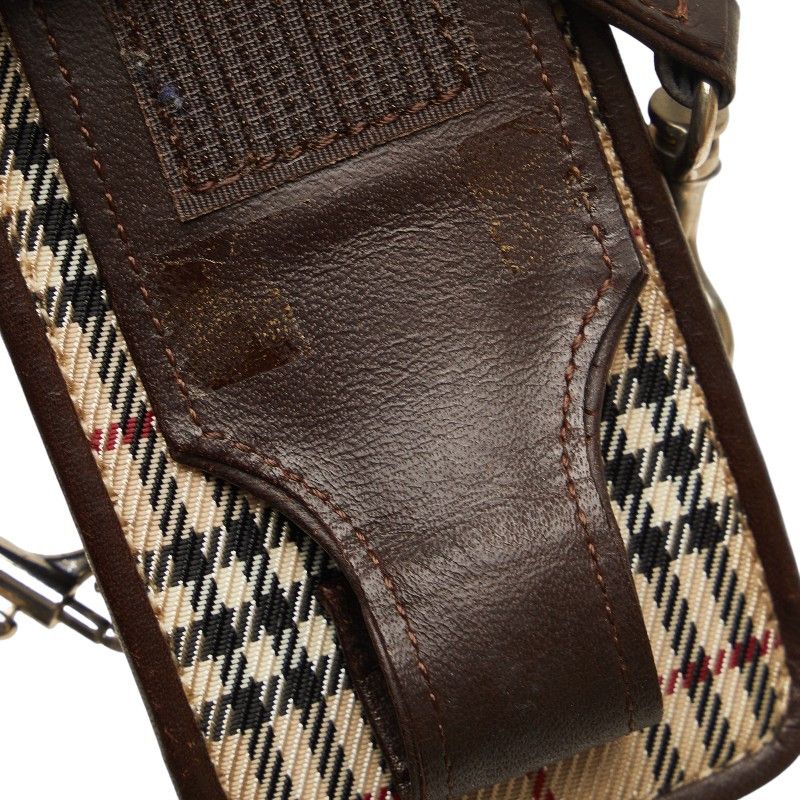 Burberry Burberry Burberry Nova Check Canvas Leather Pouch Canvas Vanity Bag in Very Good Condition Size ONE SIZE - 5 Thumbnail