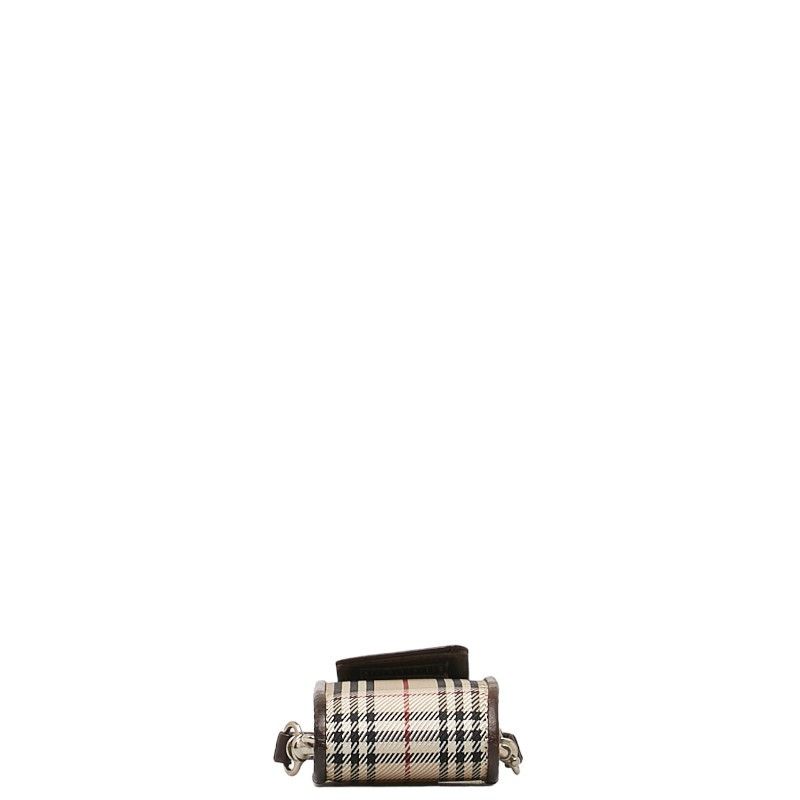 Burberry Burberry Burberry Nova Check Canvas Leather Pouch Canvas Vanity Bag in Very Good Condition Size ONE SIZE - 4 Thumbnail