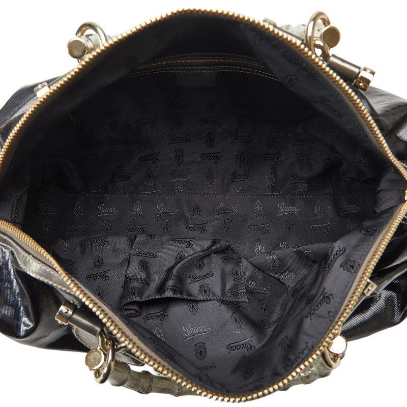 Gucci Gucci Gucci Bamboo Patent Leather 2way Handbag Shoulder Bag Leather Handbag 189867 in Very Good Condition Size ONE SIZE - 6 Thumbnail