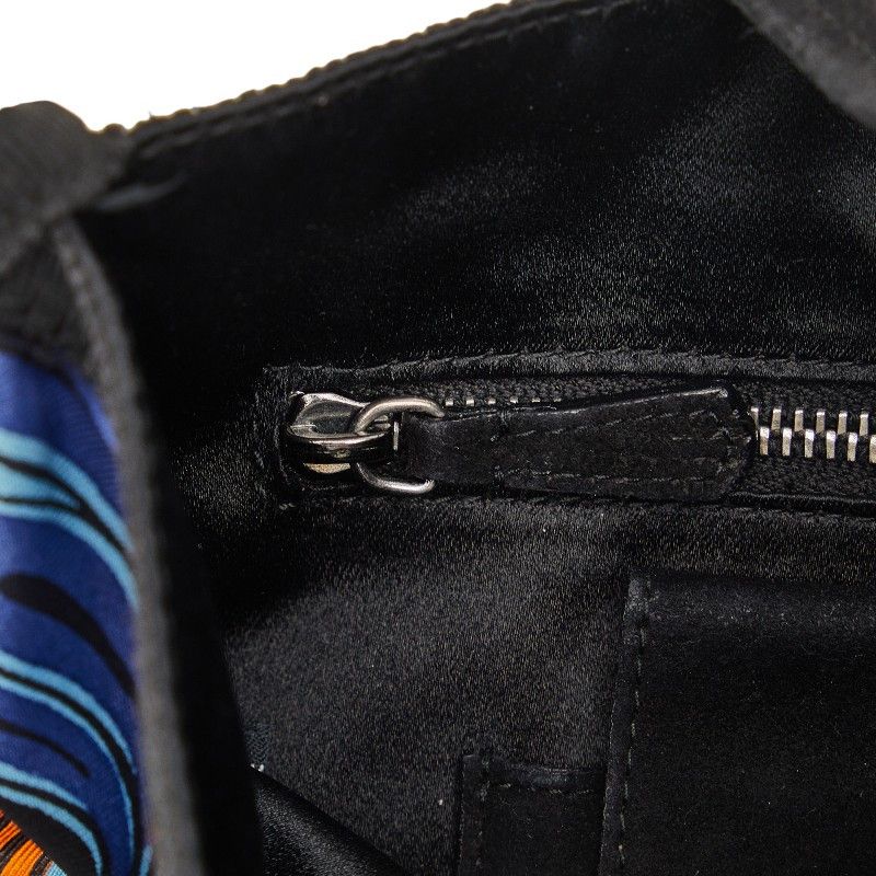 Prada Prada Prada Nylon Flower Shoulder Bag Blue Orange Canvas Shoulder Bag in Good Condition Size ONE SIZE - 6 Thumbnail