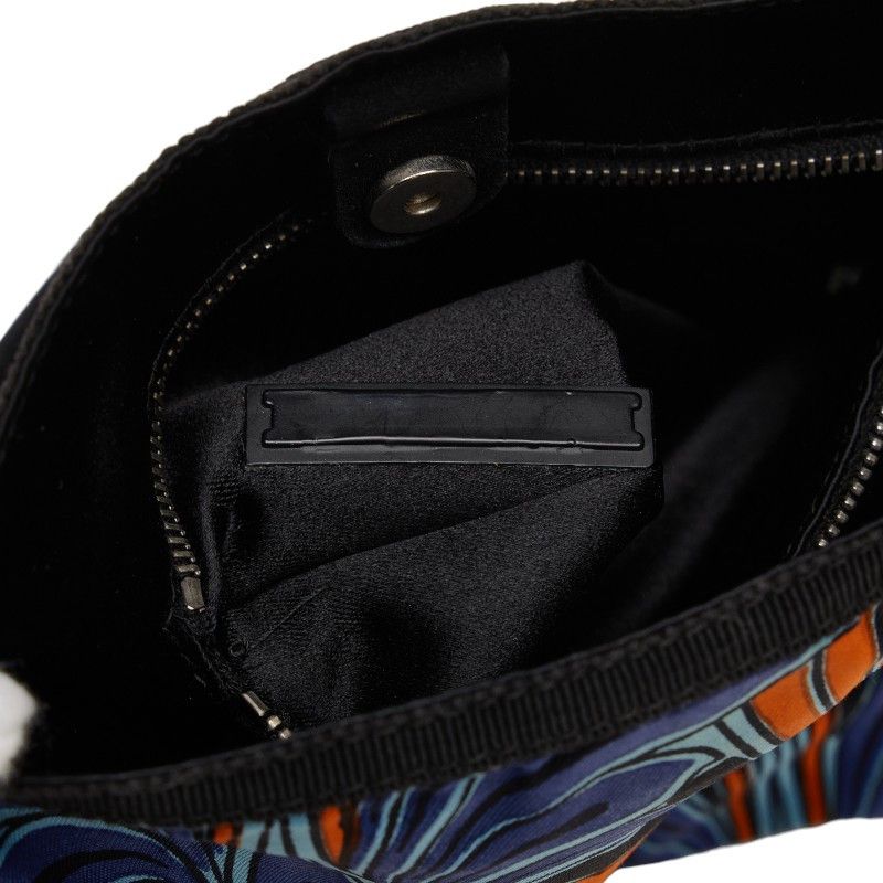 Prada Prada Prada Nylon Flower Shoulder Bag Blue Orange Canvas Shoulder Bag in Good Condition Size ONE SIZE - 8 Thumbnail
