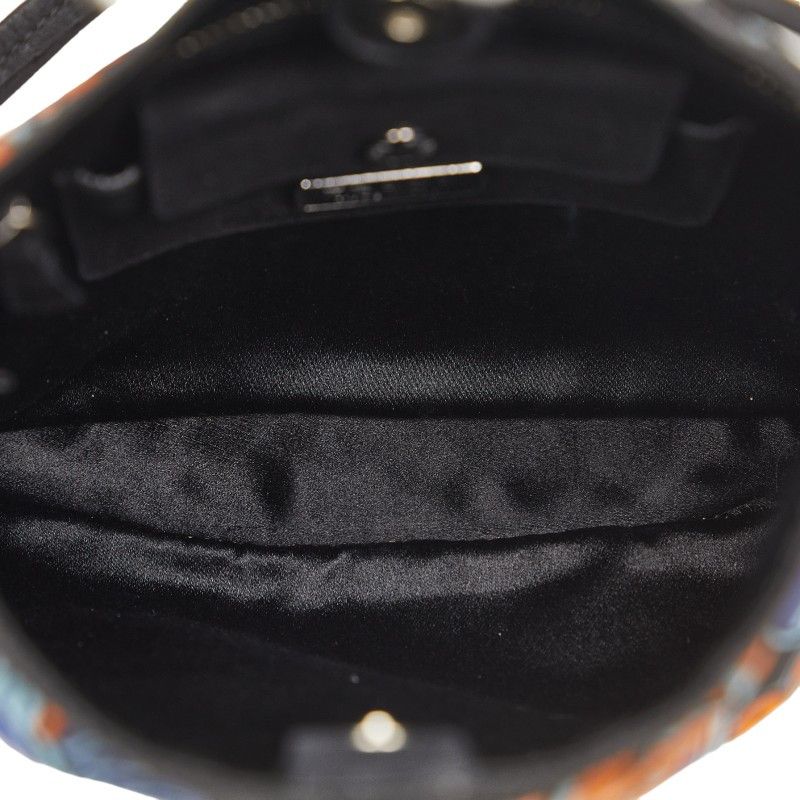 Prada Prada Prada Nylon Flower Shoulder Bag Blue Orange Canvas Shoulder Bag in Good Condition Size ONE SIZE - 5 Thumbnail