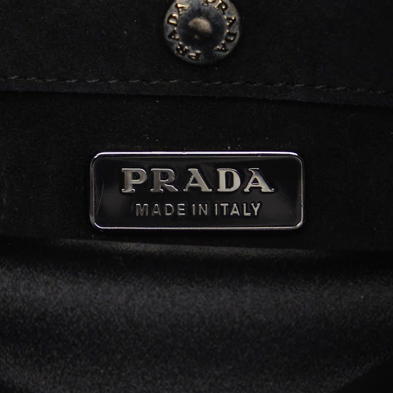 Prada Prada Prada Nylon Flower Shoulder Bag Blue Orange Canvas Shoulder Bag in Good Condition Size ONE SIZE - 12 Thumbnail